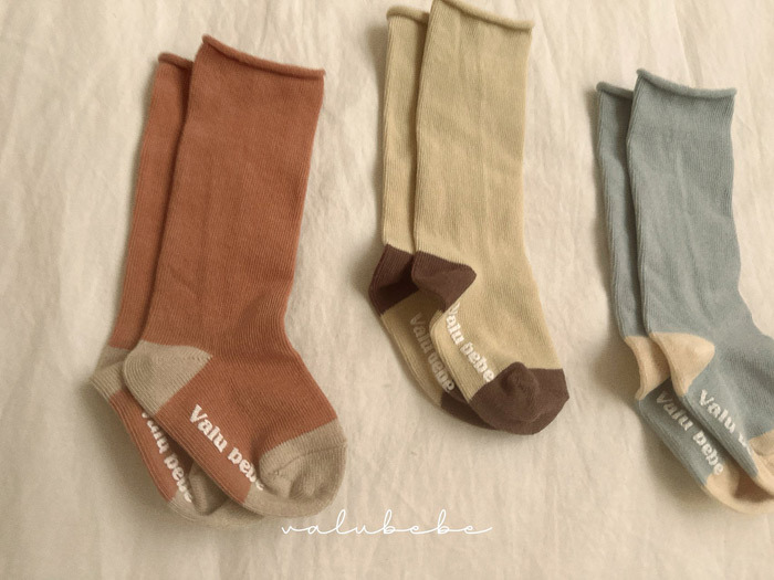 正韓春valu_bebe 嫩嬰3入一組捲邊襪