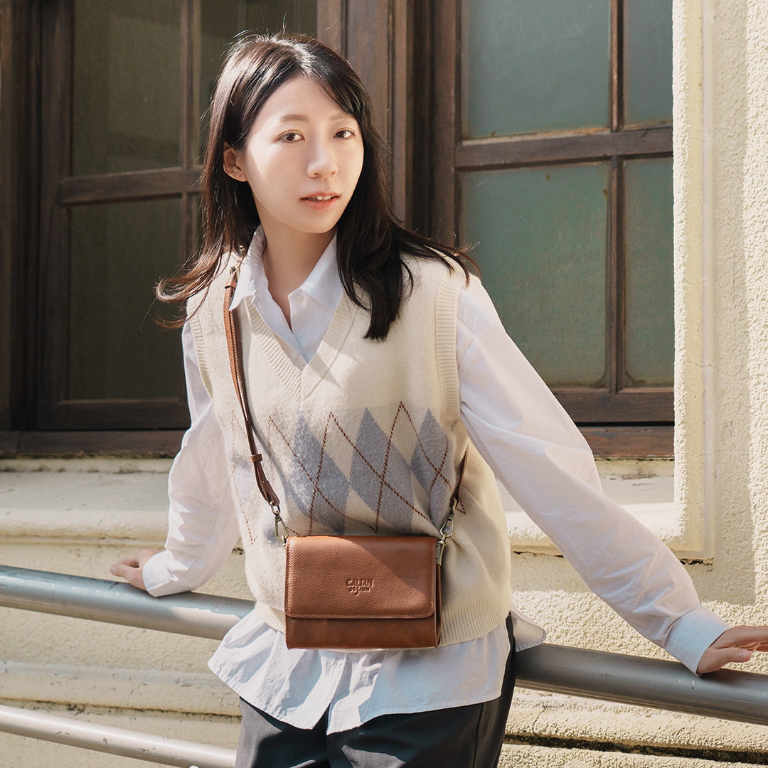 真皮方形小包-兩色(234036)