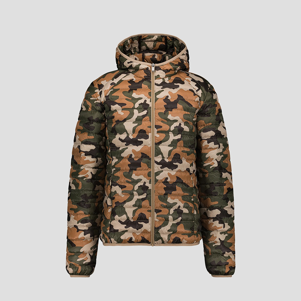 【JOTT】NIC基本款連帽羽絨外套(迷彩)