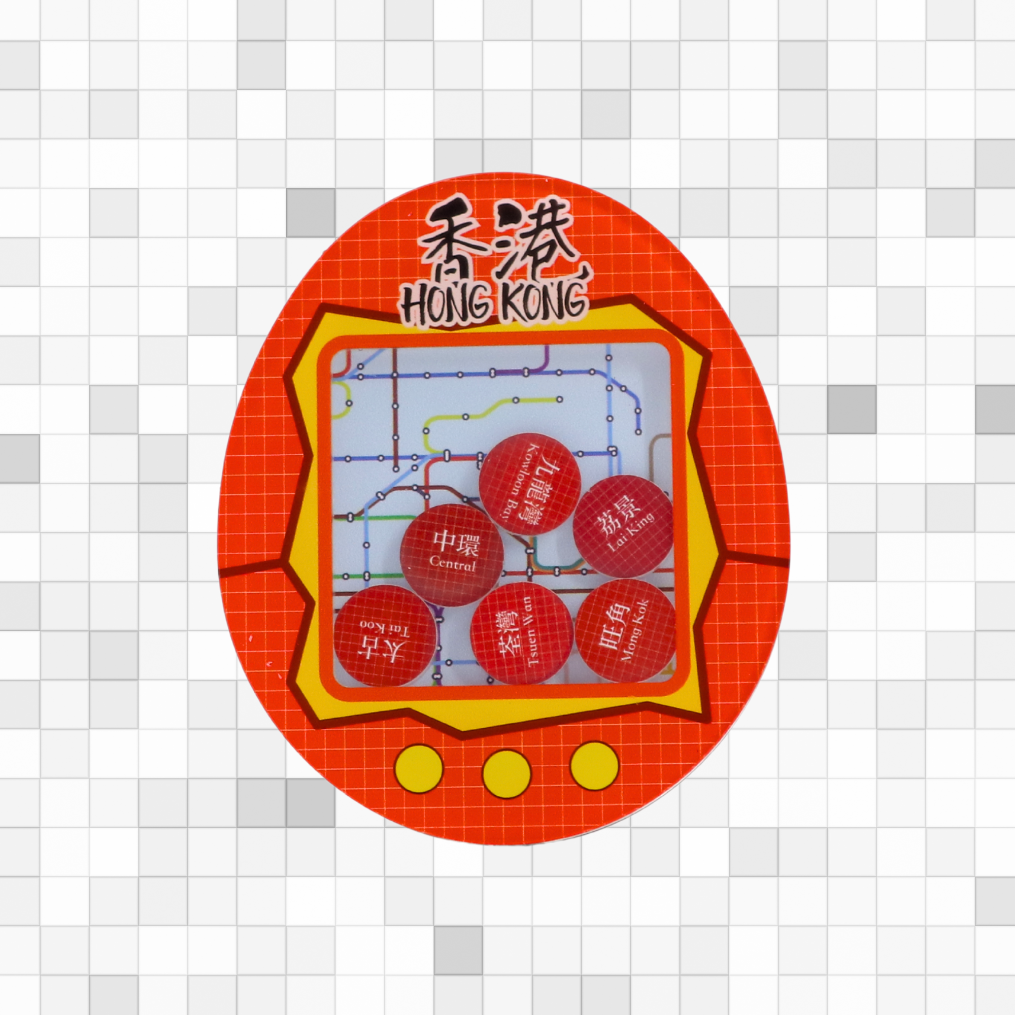 Hong Kong Shake Magnet2 - Red Railway