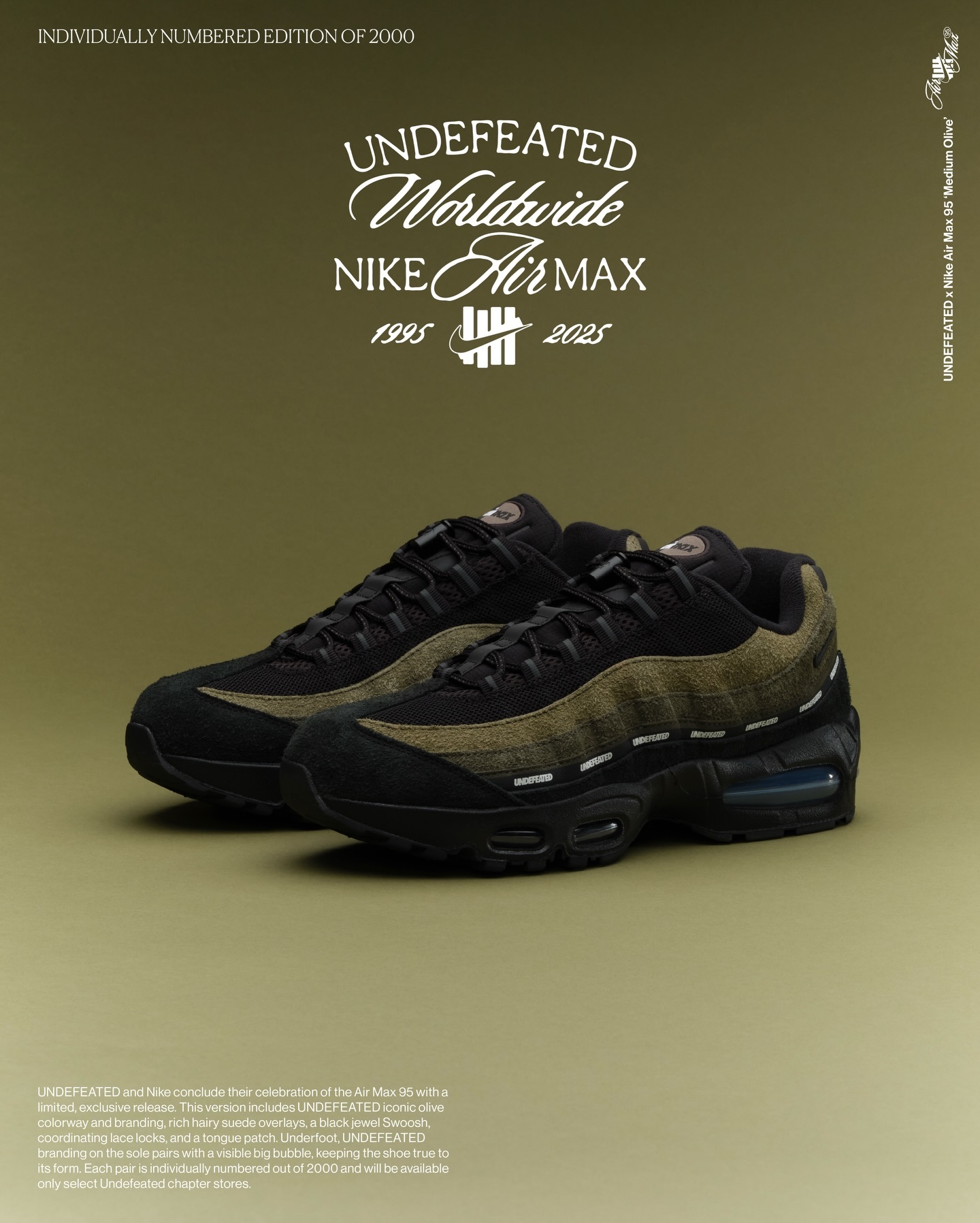 Undefeated x Nike Air Max 95 軍綠 限量 氣墊 運動鞋 男鞋 IB4523-200