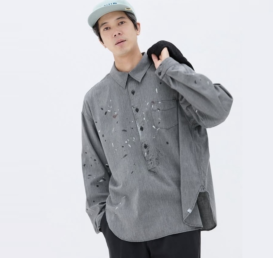 VISVIM 2026 S/S 1910 P.O. CHAMBRAY L/S - GREY PRE ORDER ITEM (預訂中)