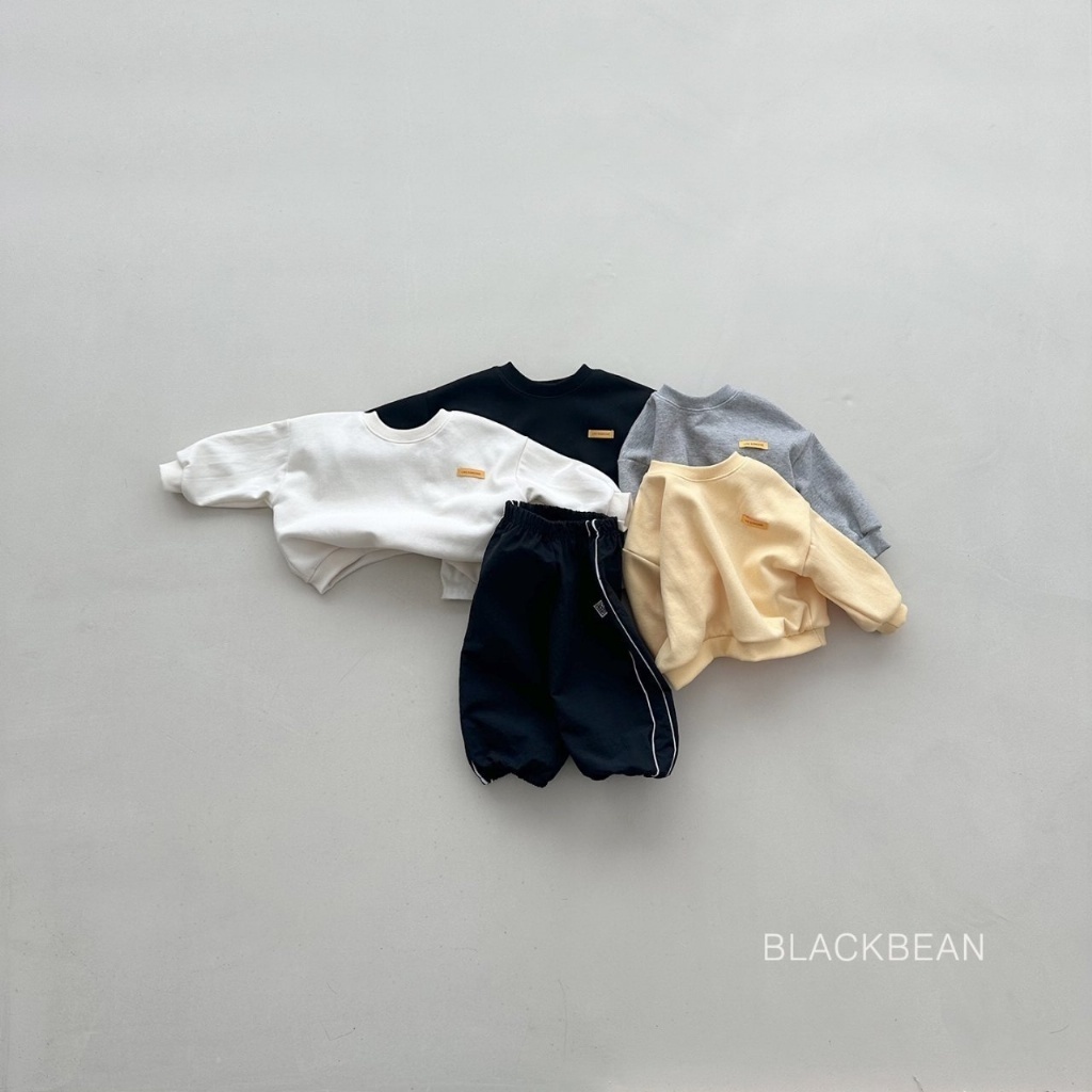 正韓春blackbean 嫩嬰/小童四色日常素色布標上衣