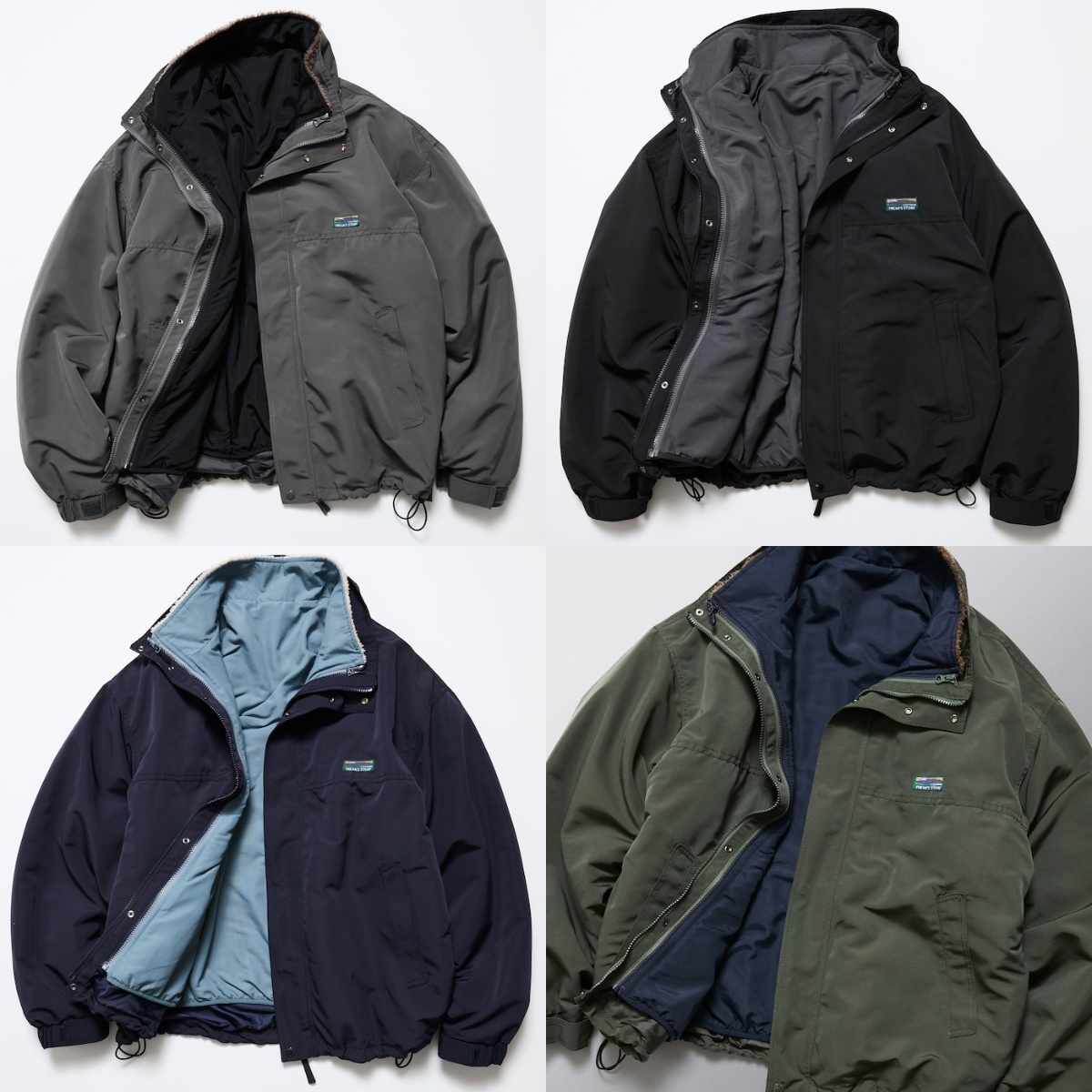 限時特價預購┃FREAK'S STORE 雙面穿 4WAY 尼龍 抓絨 毛毛 可拆式 立領 外套