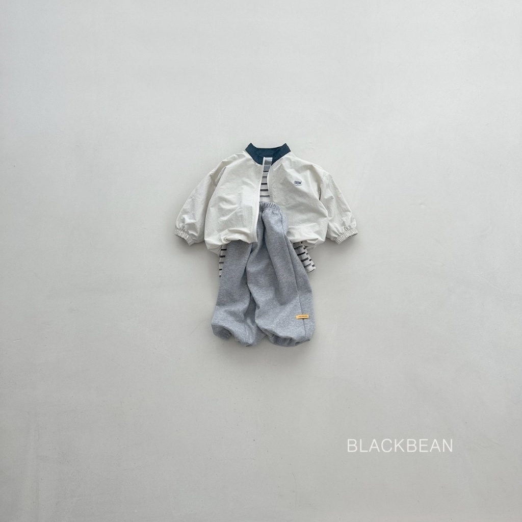 正韓春blackbean 嫩嬰/小童四色日常素色布標運動褲