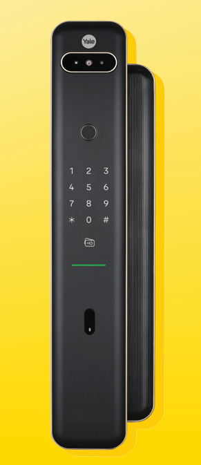 Yale Luna Pro+ 人臉識別智能電子門鎖 (啞黑配香檳金色/ 啞黑配星際灰色) 包YALE專人基本木門安裝