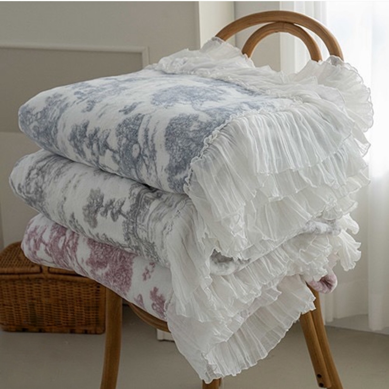 法式森林毛毯(灰)