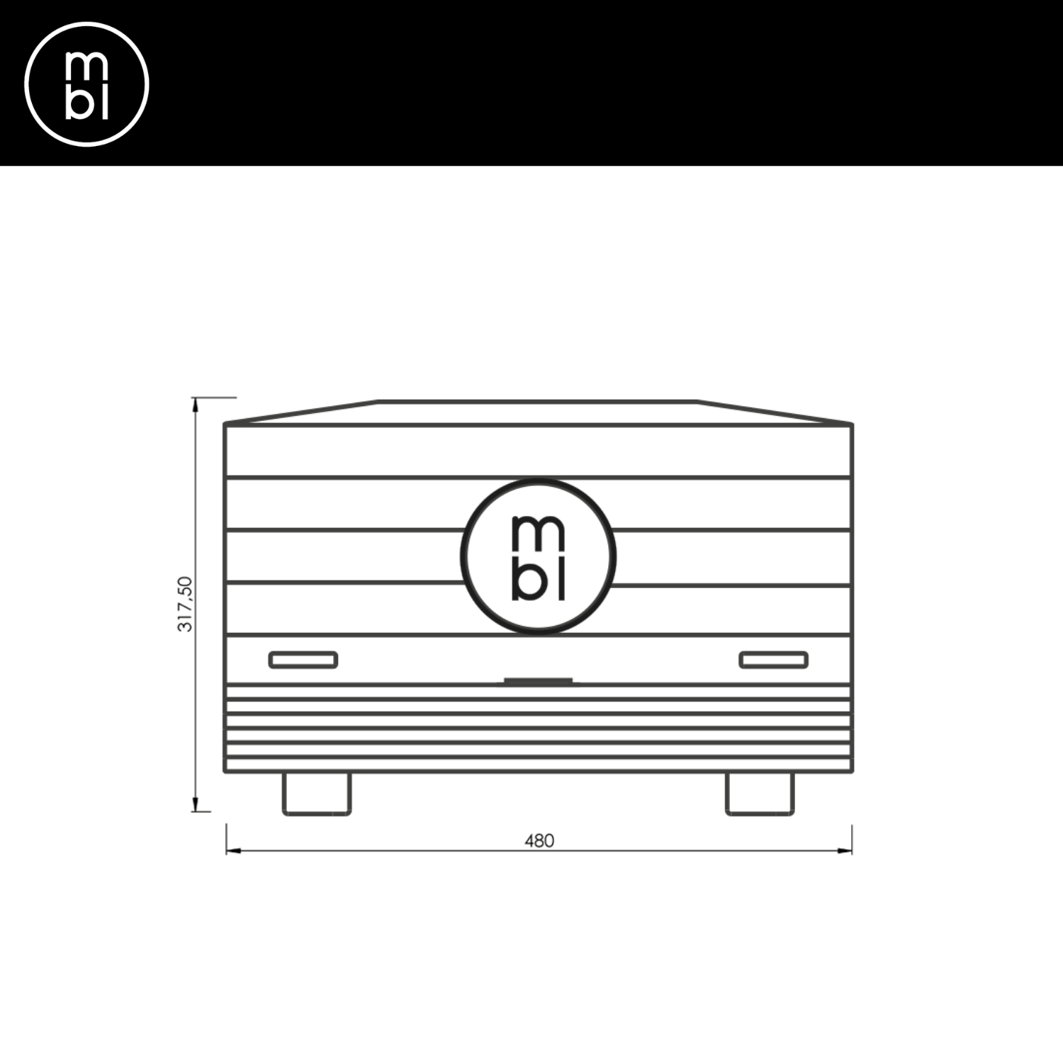MBL Reference 9008 A Power Amplifier Dimension