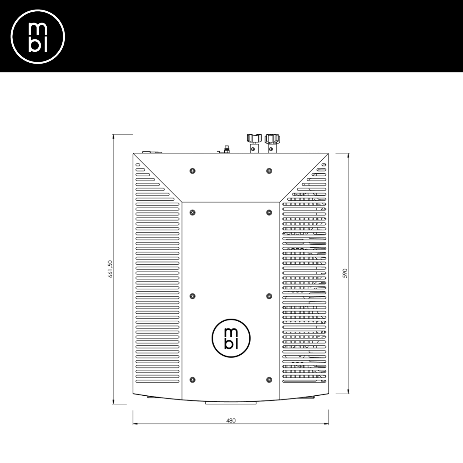 MBL Reference 9008 A Power Amplifier Top Dimension
