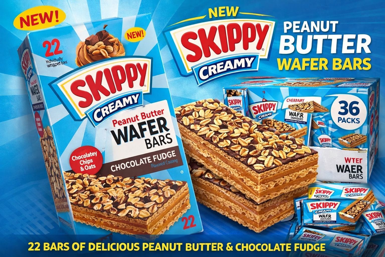 【預購】Skippy H011455 花生醬巧克力威化餅乾條