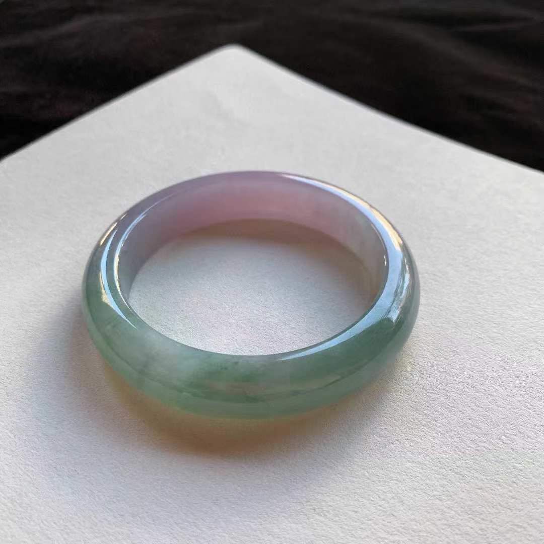 翡翠冰豔紫正圈手鐲,天然翡翠A玉, 緬甸玉, Jade, Jadeite