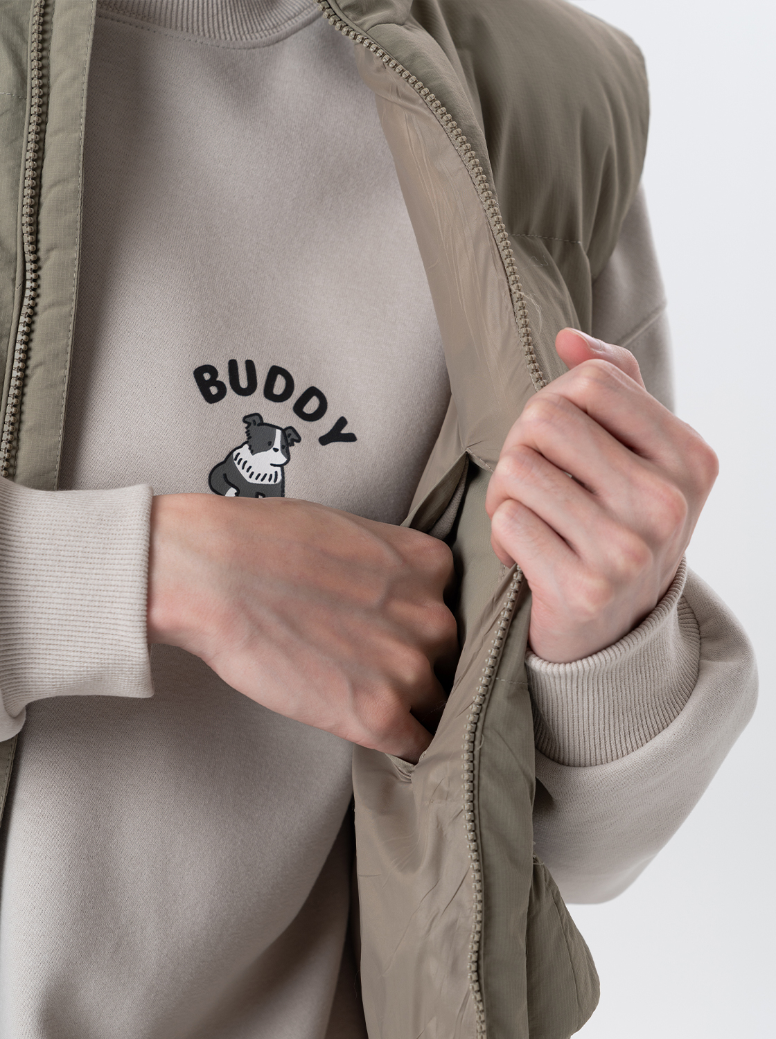 【任兩件折600】【期間限定】防潑水立體口袋科技棉背心