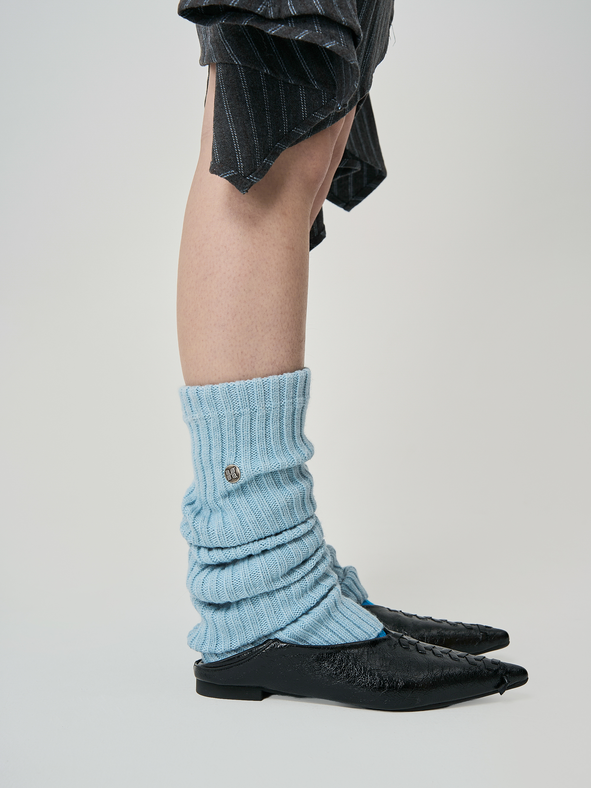 藍色針織襪套