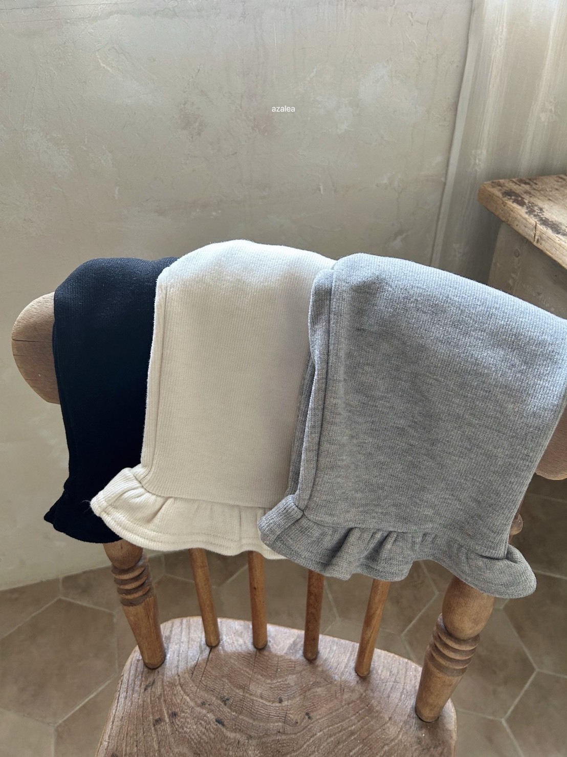 冬日浪漫荷葉寬褲