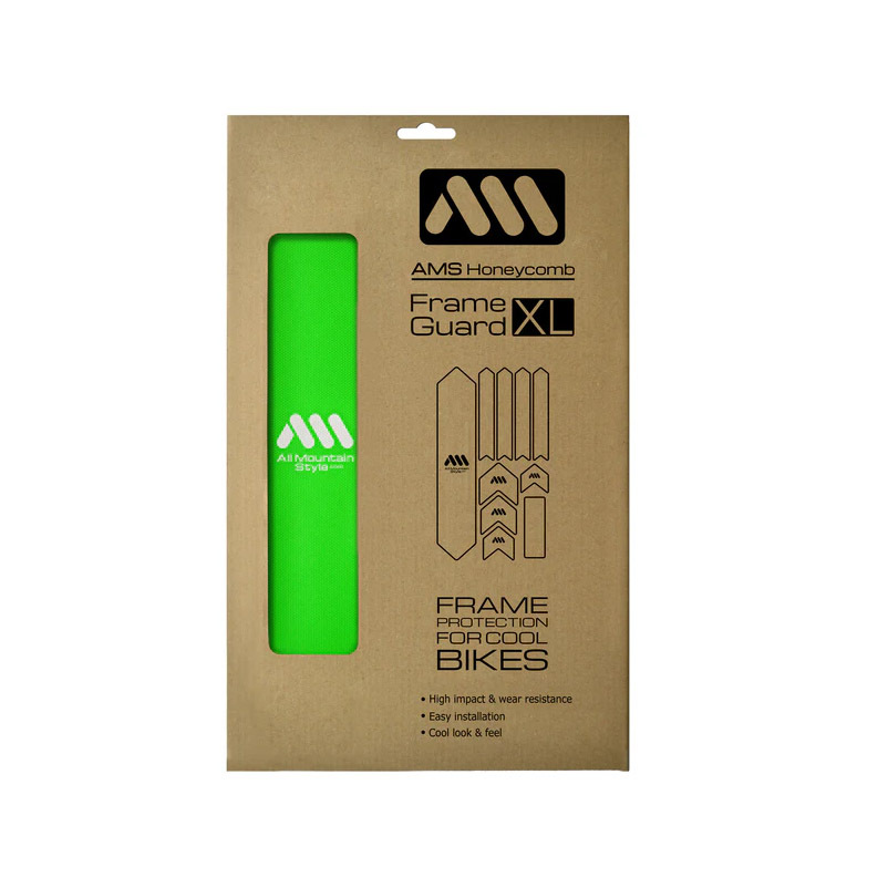 AMS Honeycomb Frame Guard Green/ White (Extra for Trail, AM, Enduro, Freeride, and DH)