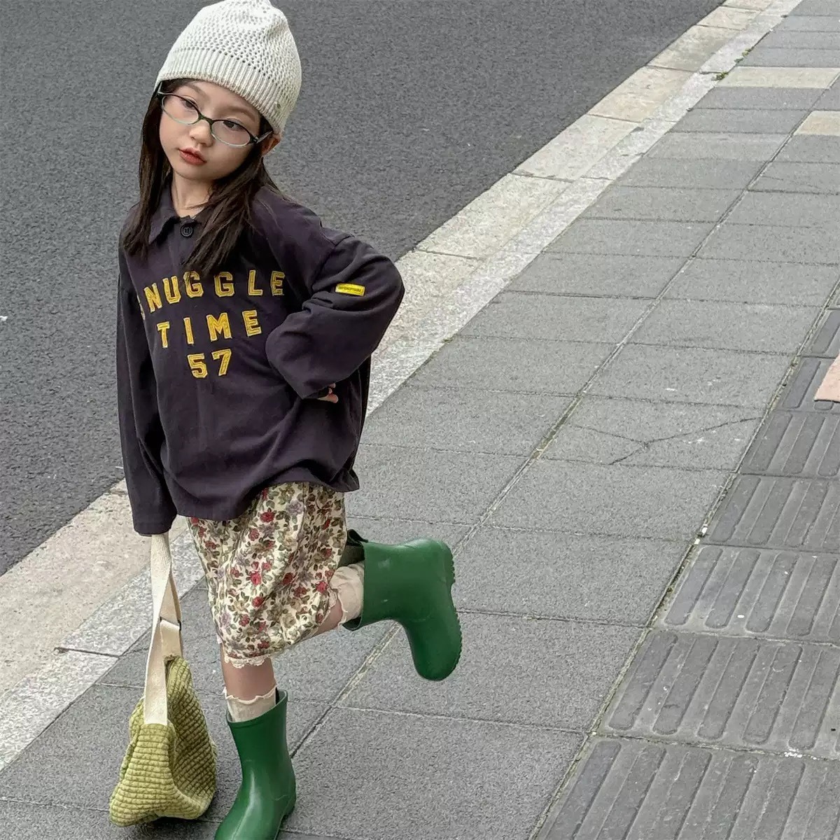 韓版字母POLO上衣