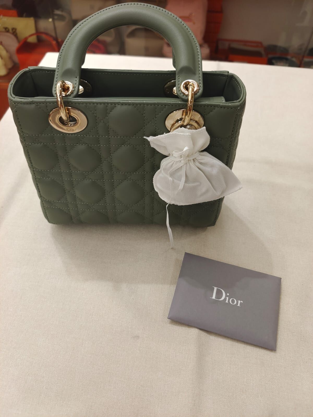 Dior mini 鼠尾草綠 （閒置品）