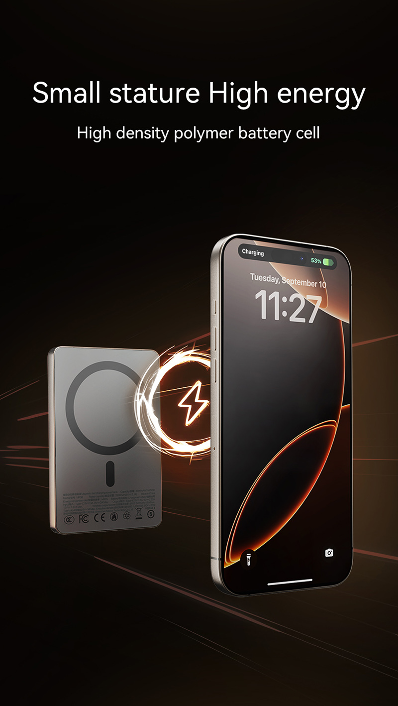 [CCC認證產品] Maxco Magnetic 5000mAh PD 20w 金屬磁吸流動電源 MP38