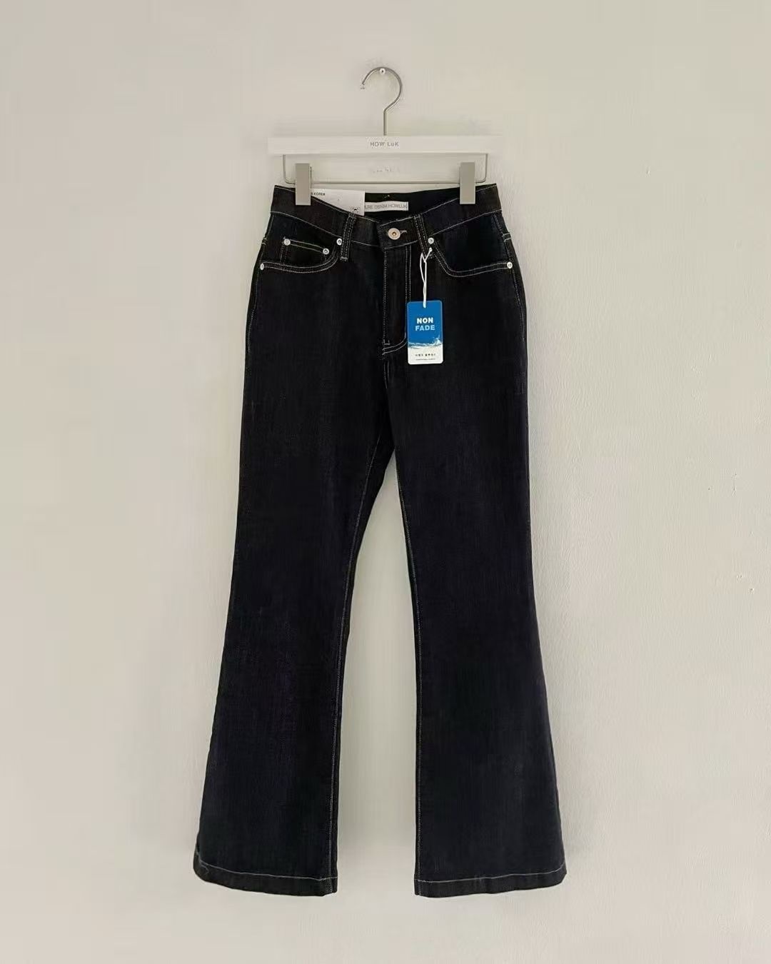 #3010 正韓原色微喇叭修身牛仔褲