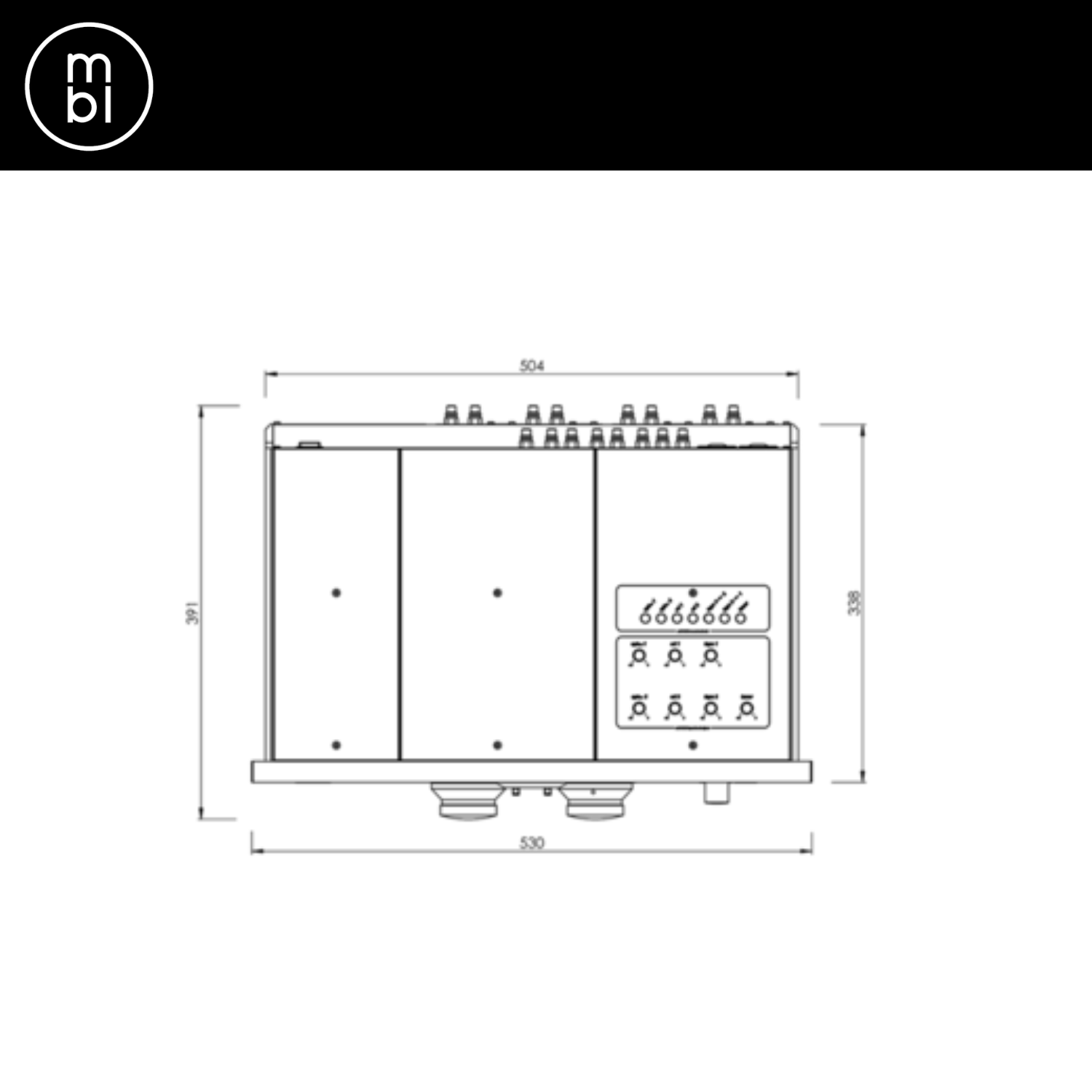 MBL Reference 6010 D Preamplifier Dimension Top