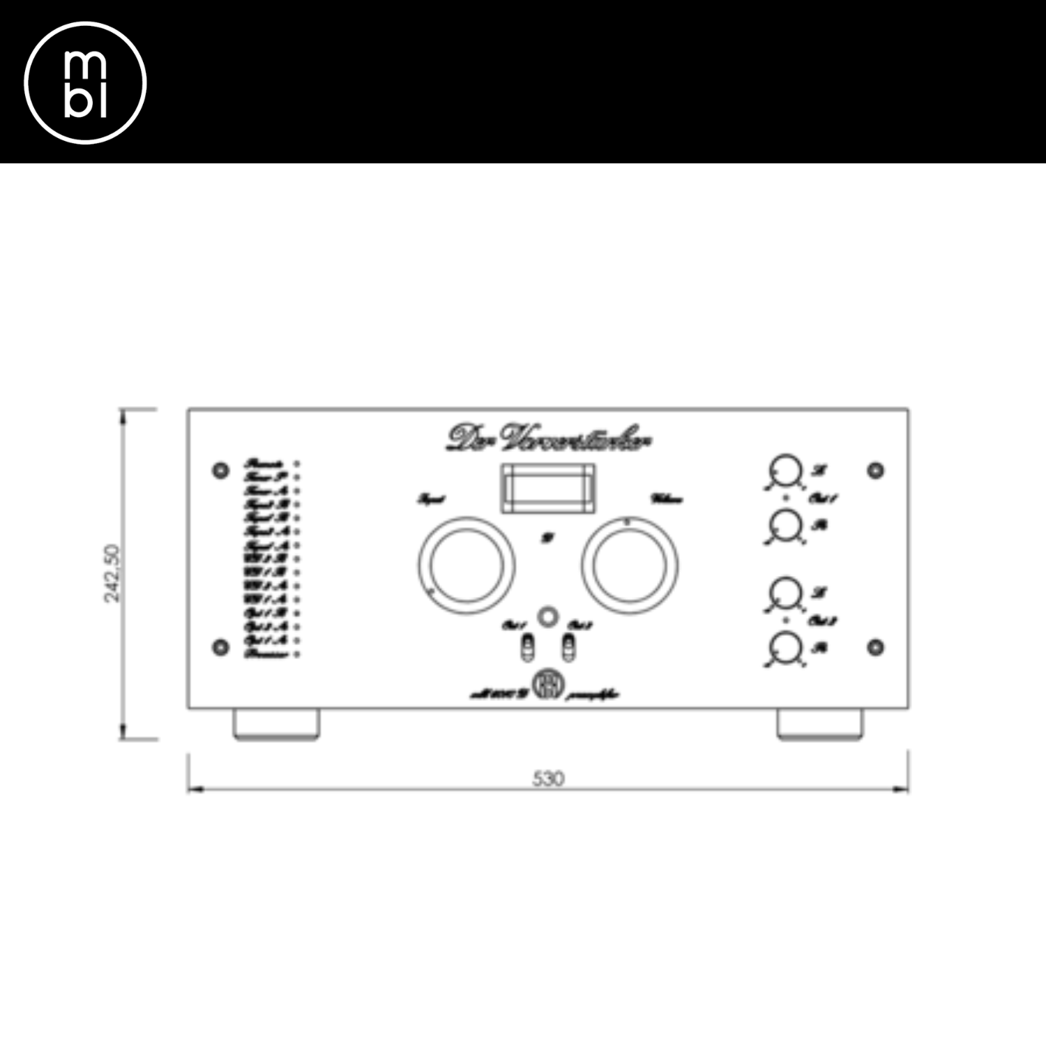 MBL Reference 6010 D Preamplifier Dimension