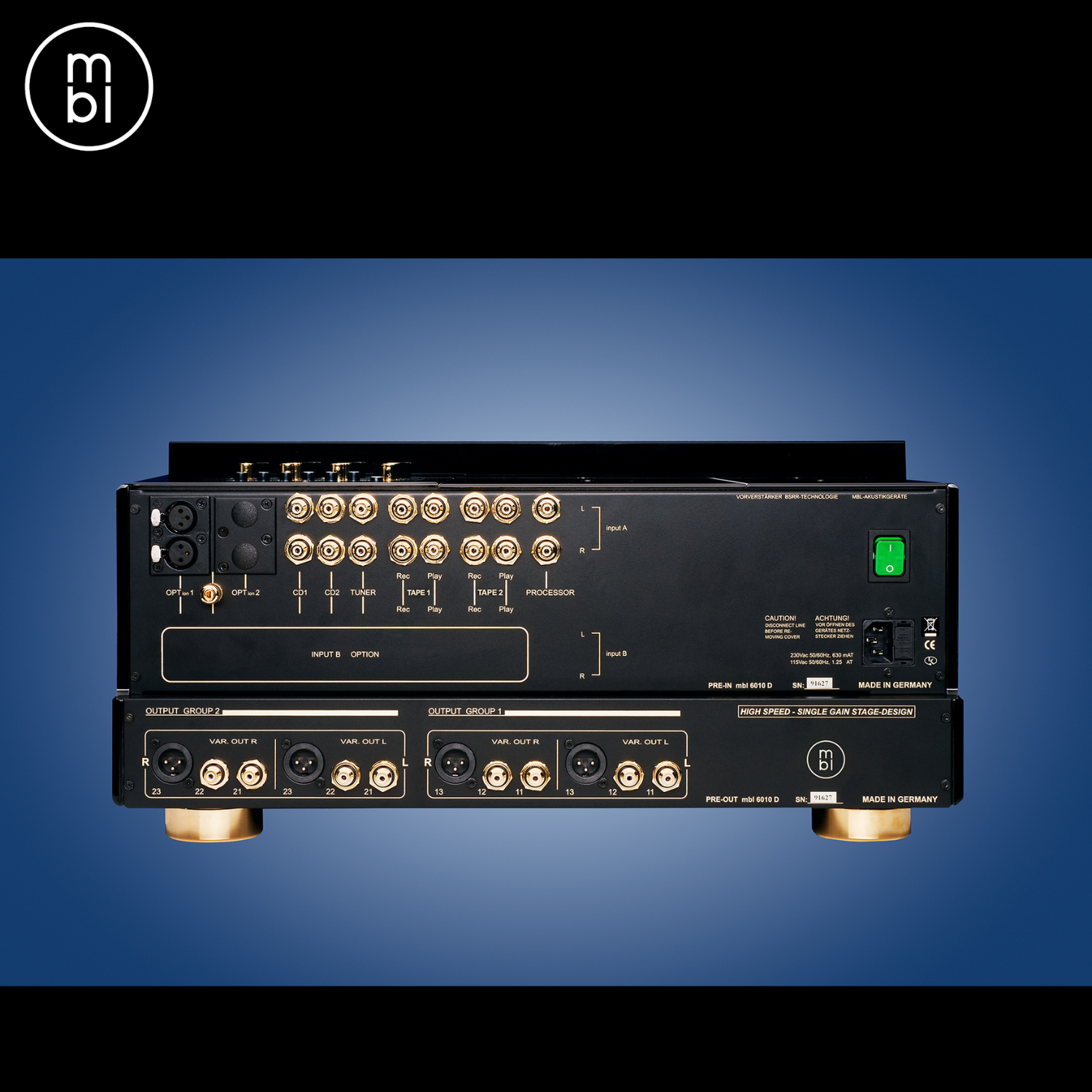 MBL Reference 6010 D Preamplifier Rear