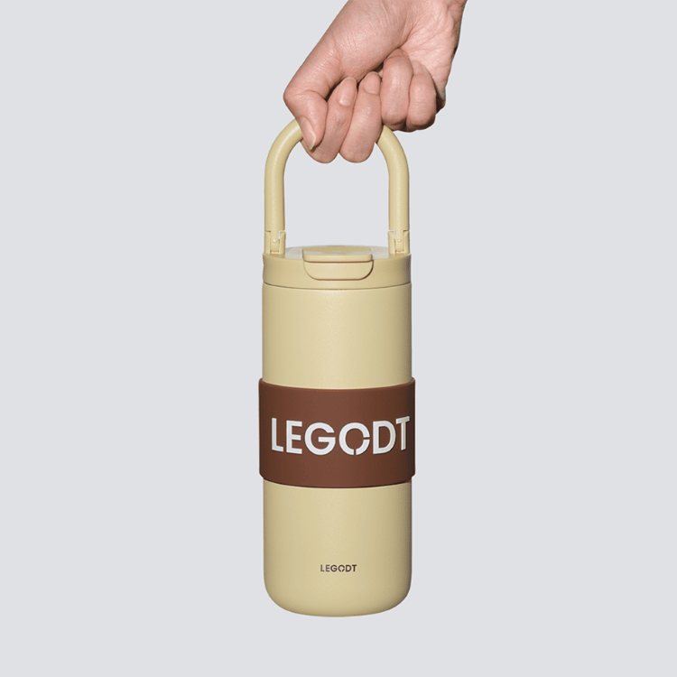 韓國 LEGODT 多巴胺繽紛提把保溫瓶 multi 600ml 奶油