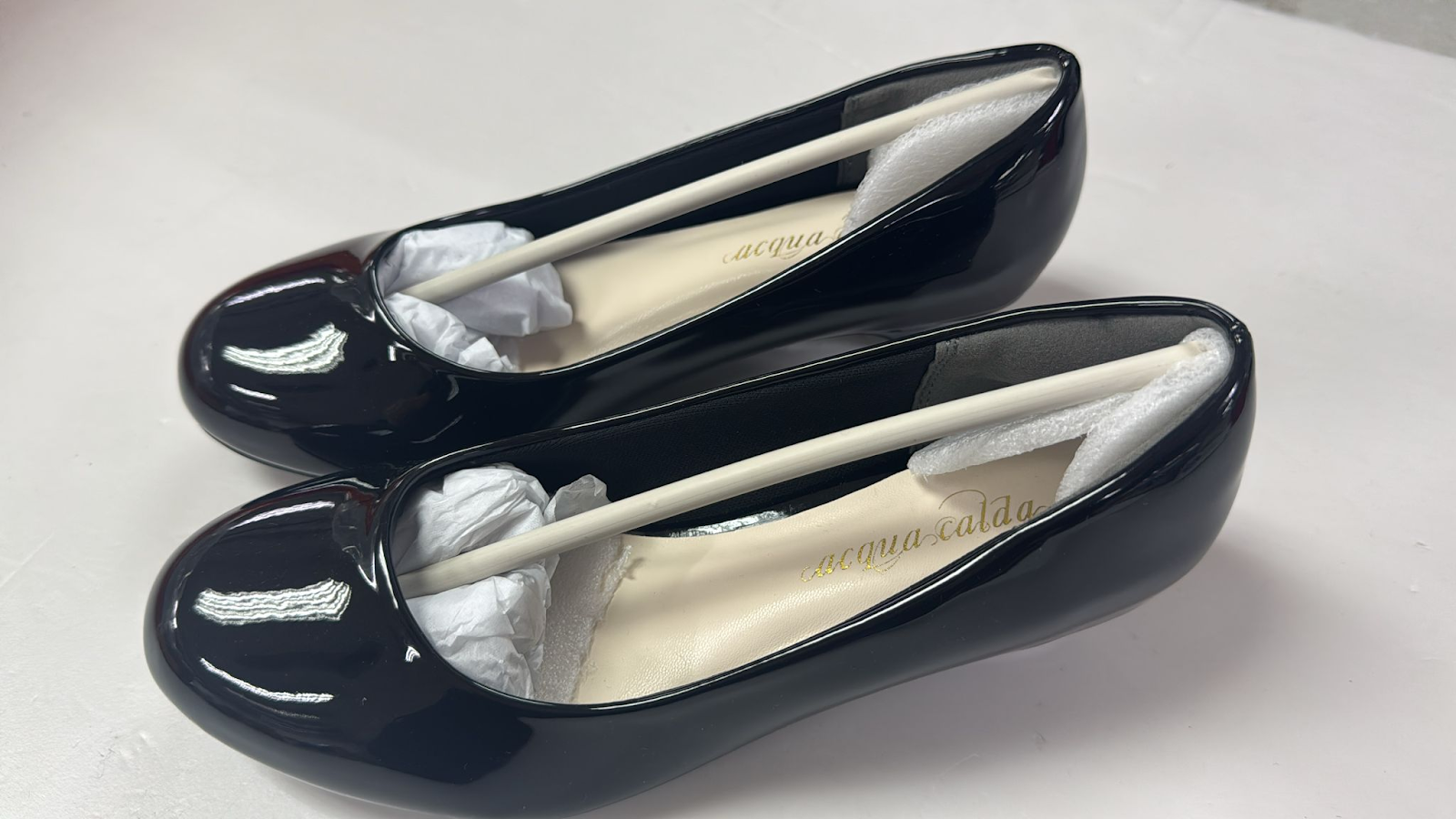 4G078 Nissen 圓頭低跟鞋 （記憶海綿鞋墊） 黑色光面 size ：23.0