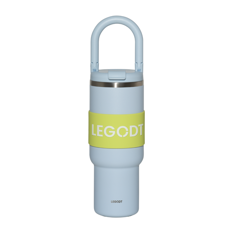 韓國 LEGODT 多巴胺繽紛提把保溫瓶 multi 1000ml 霧藍