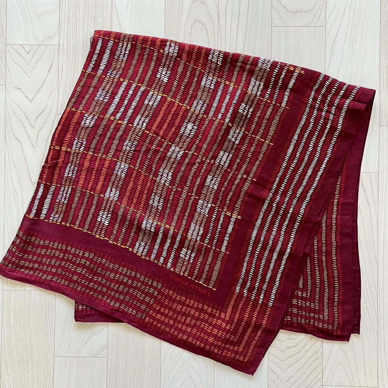 Sonia Rykiel Foulards酒紅色絲巾