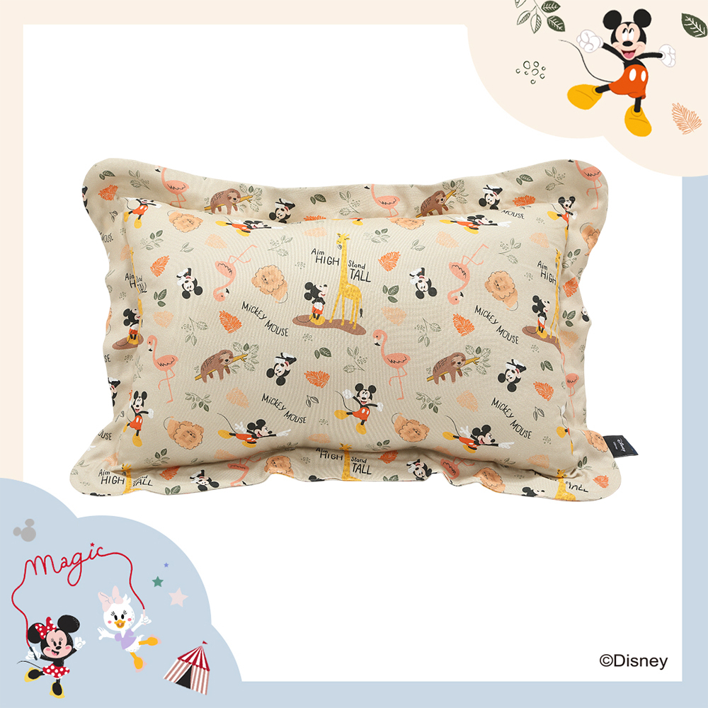 La Millou波蘭 竹纖涼感大枕心大人款(50x70cm)｜米奇系列_動物園篇｜質感棕底