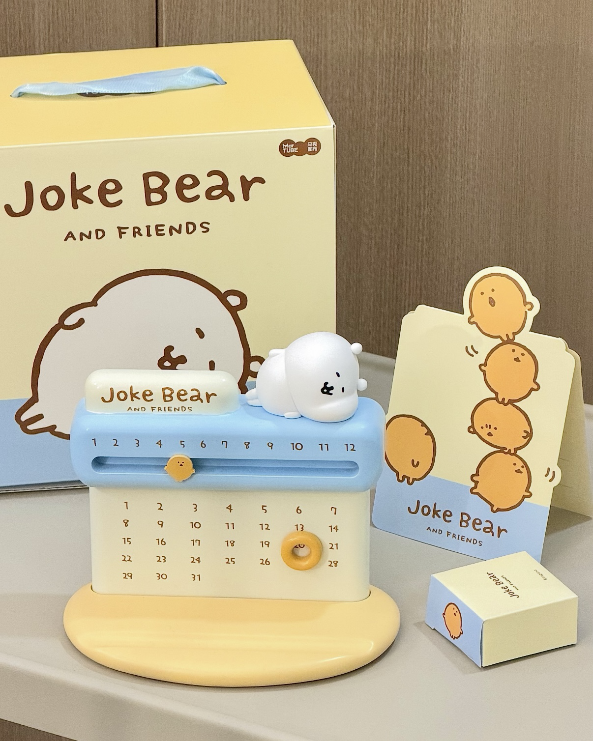 <正版授權>Joke Bear 自嘲熊和朋友們系列 立體萬年曆 桌曆 白熊 可樂餅 NAGANO 擺件