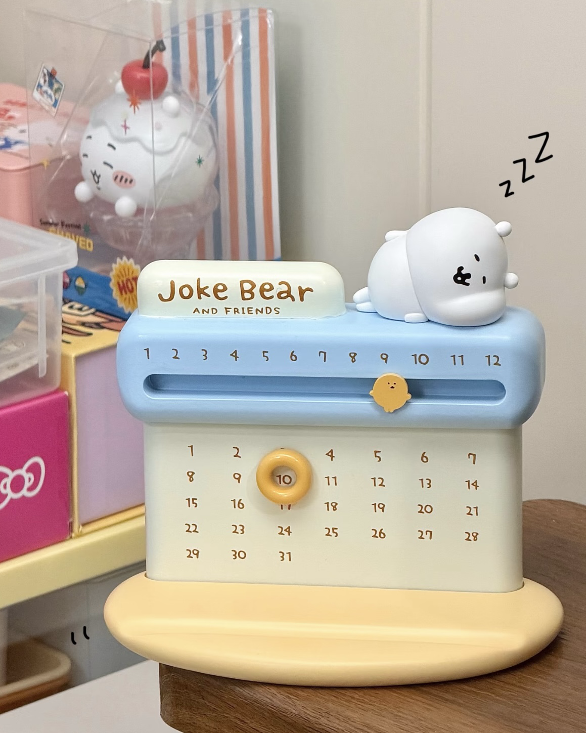 <正版授權>Joke Bear 自嘲熊和朋友們系列 立體萬年曆 桌曆 白熊 可樂餅 NAGANO 擺件