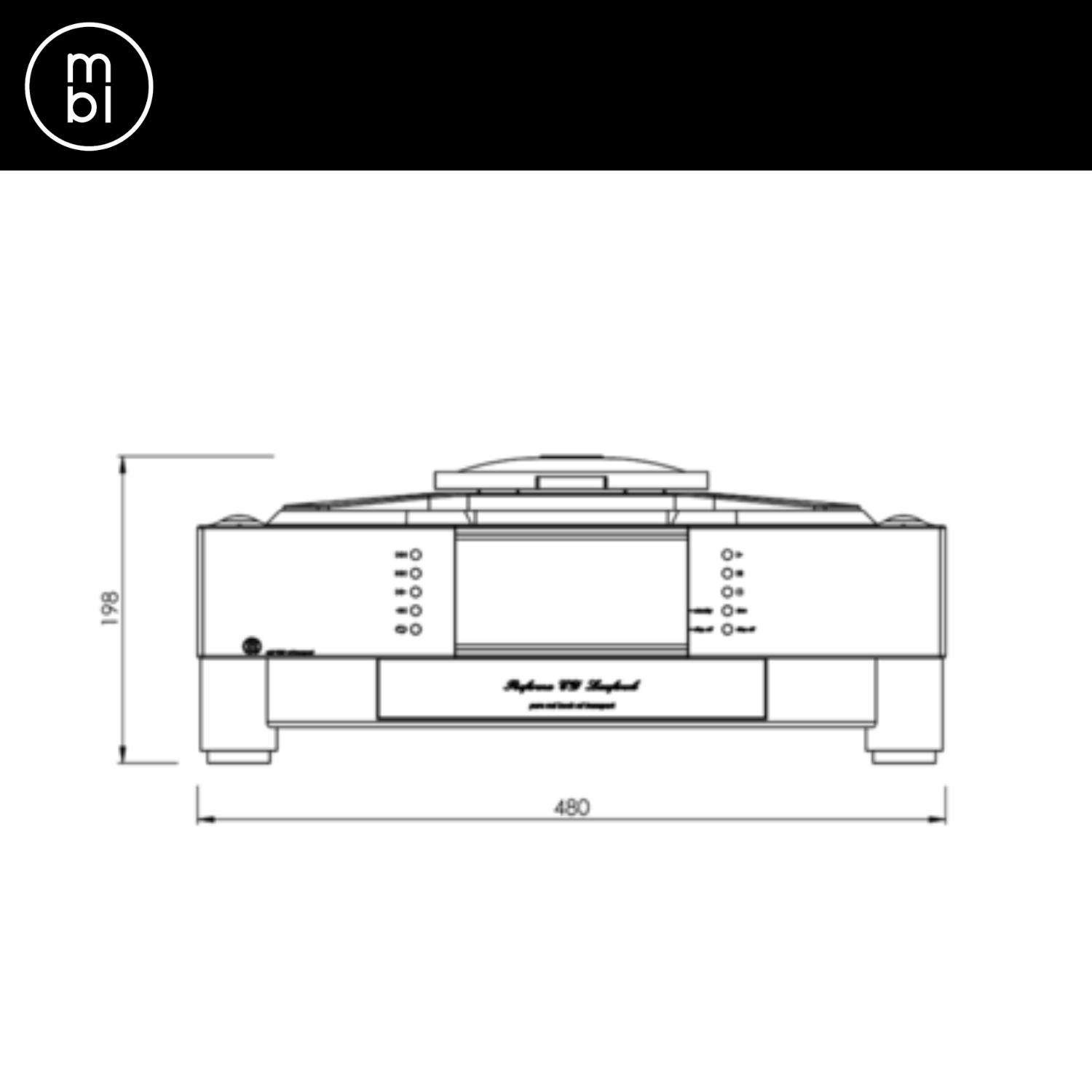 MBL Reference 1621 A CD Transport Dimension