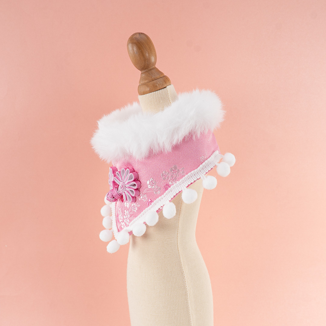 Pink Floral Damask Collar