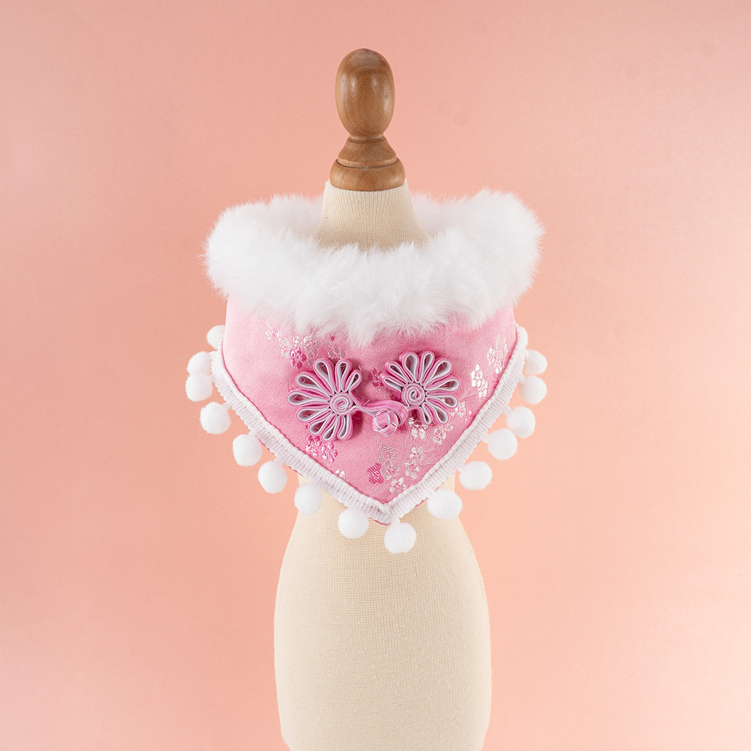 Pink Floral Damask Collar