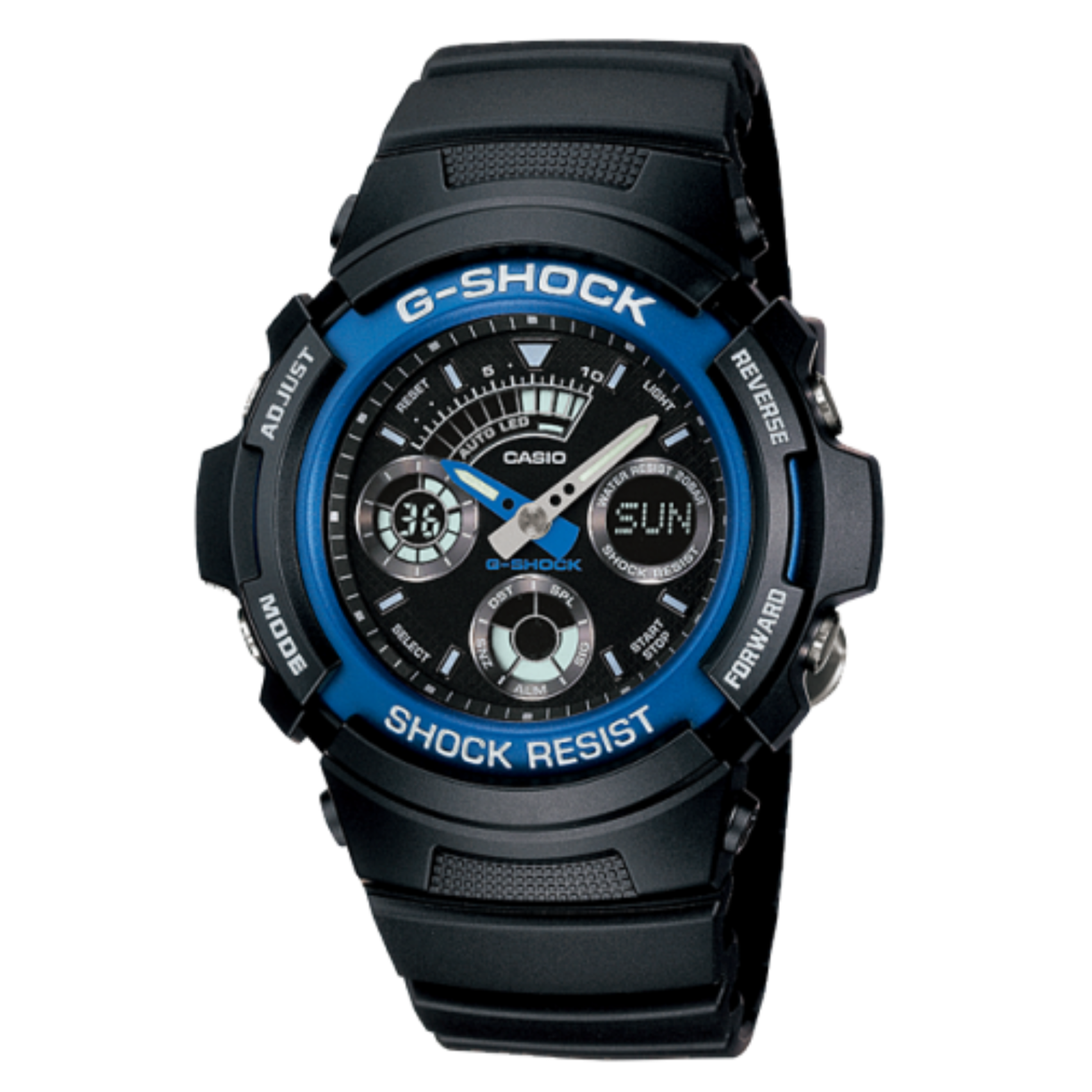 【CASIO 卡西歐】G-SHOCK 戶外旅行 極限運動 多功能耐衝擊 電子錶 手錶 AW-591-2A
