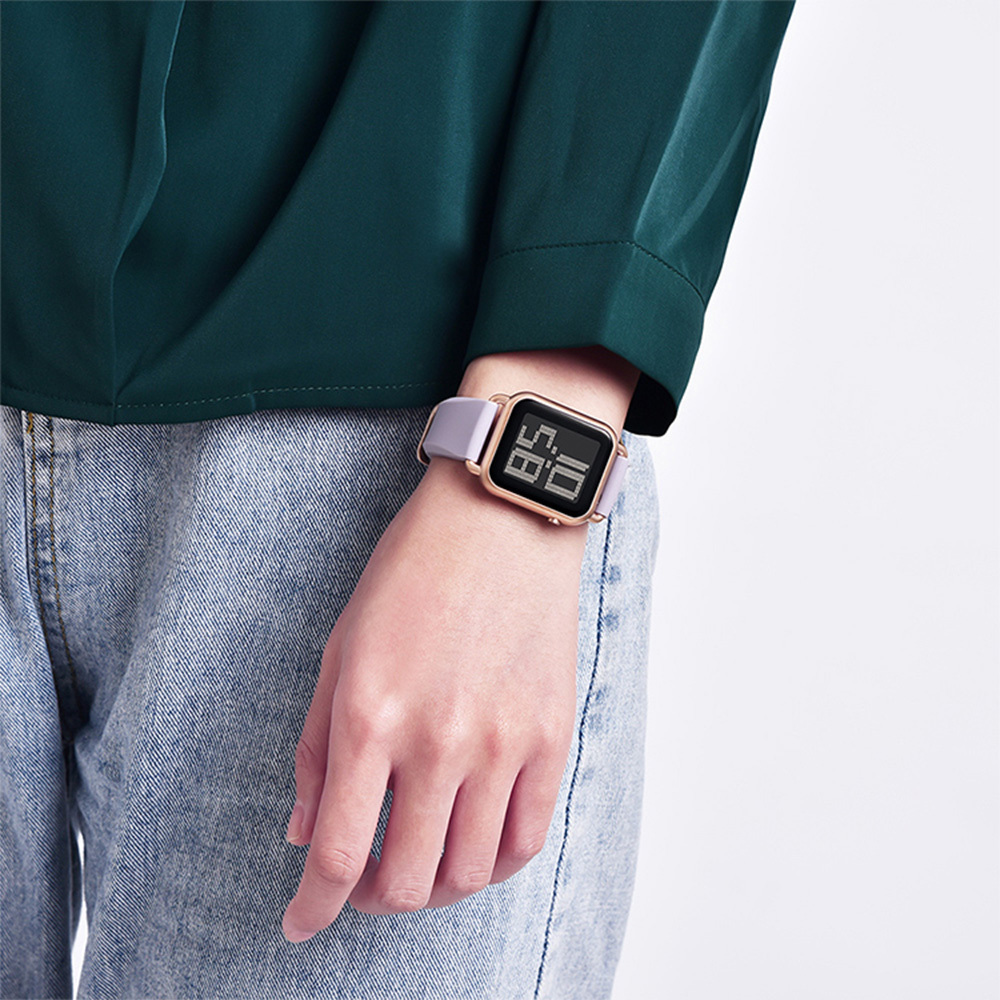 【DIGITEC 數碼科技】數碼科技 DGS-6090T 休閒運動繽紛多色電子 玫瑰金殼 手錶