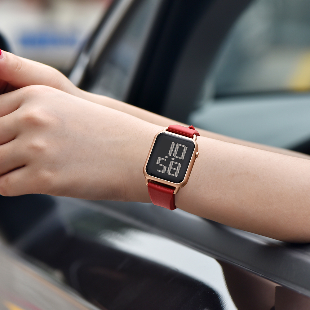 【DIGITEC 數碼科技】數碼科技 DGS-6090T 休閒運動繽紛多色電子 玫瑰金殼 手錶