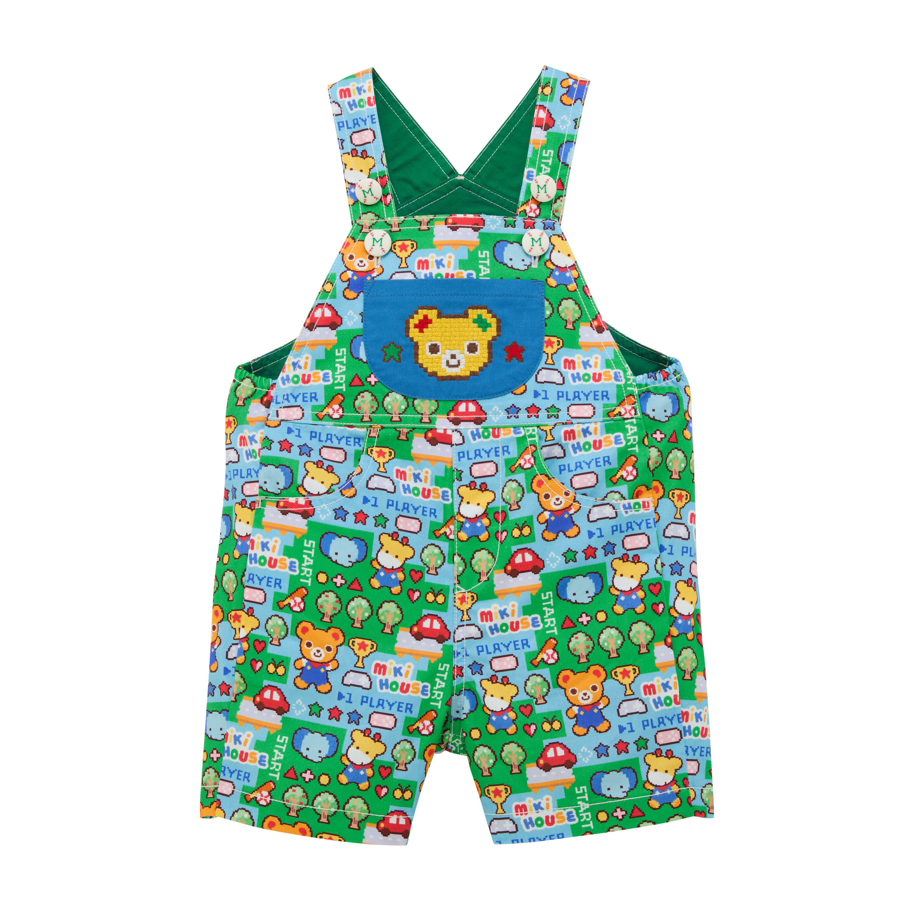 MH 遊戲主題小熊背帶褲