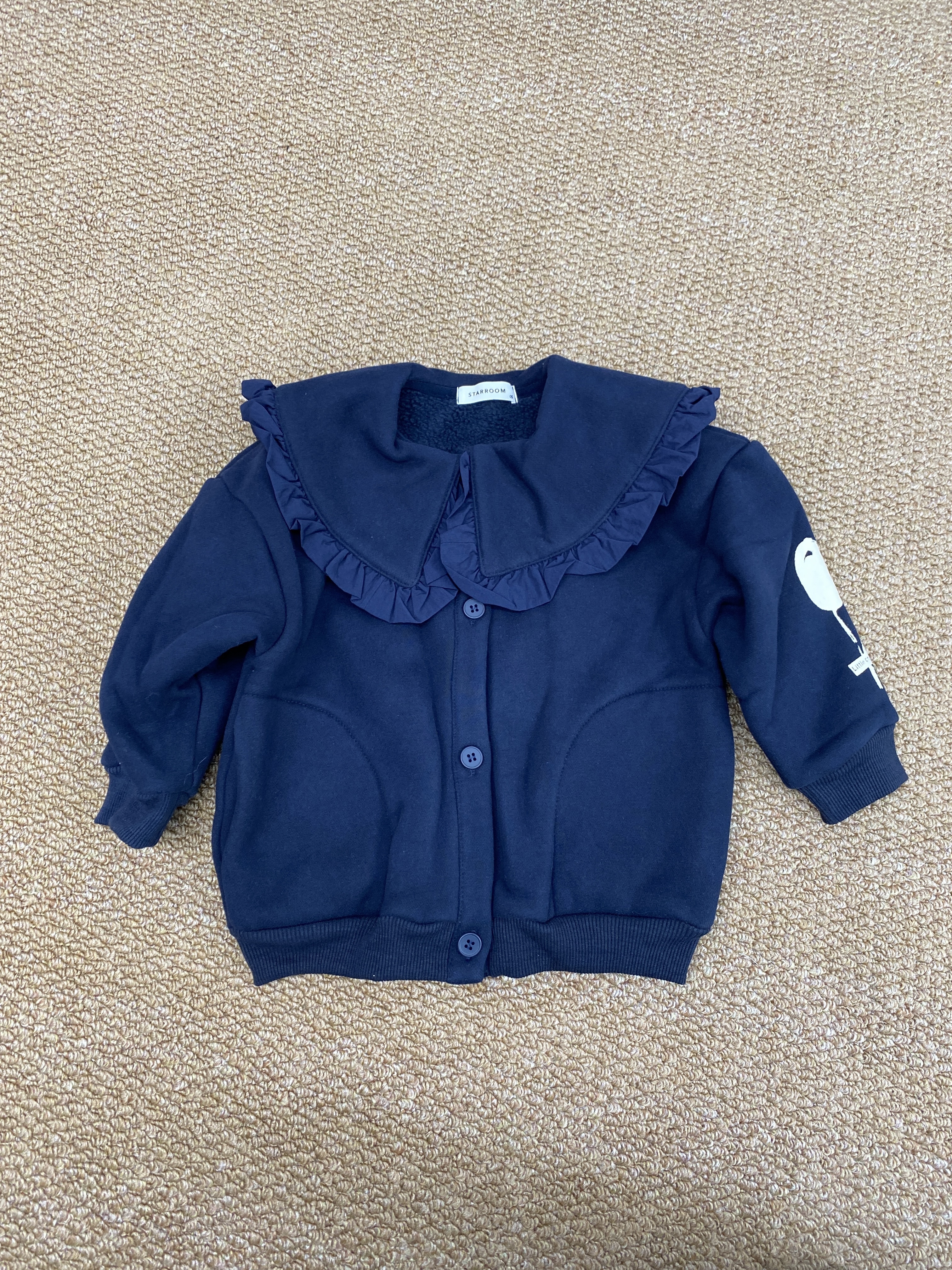 A04040花邊領口袋外套