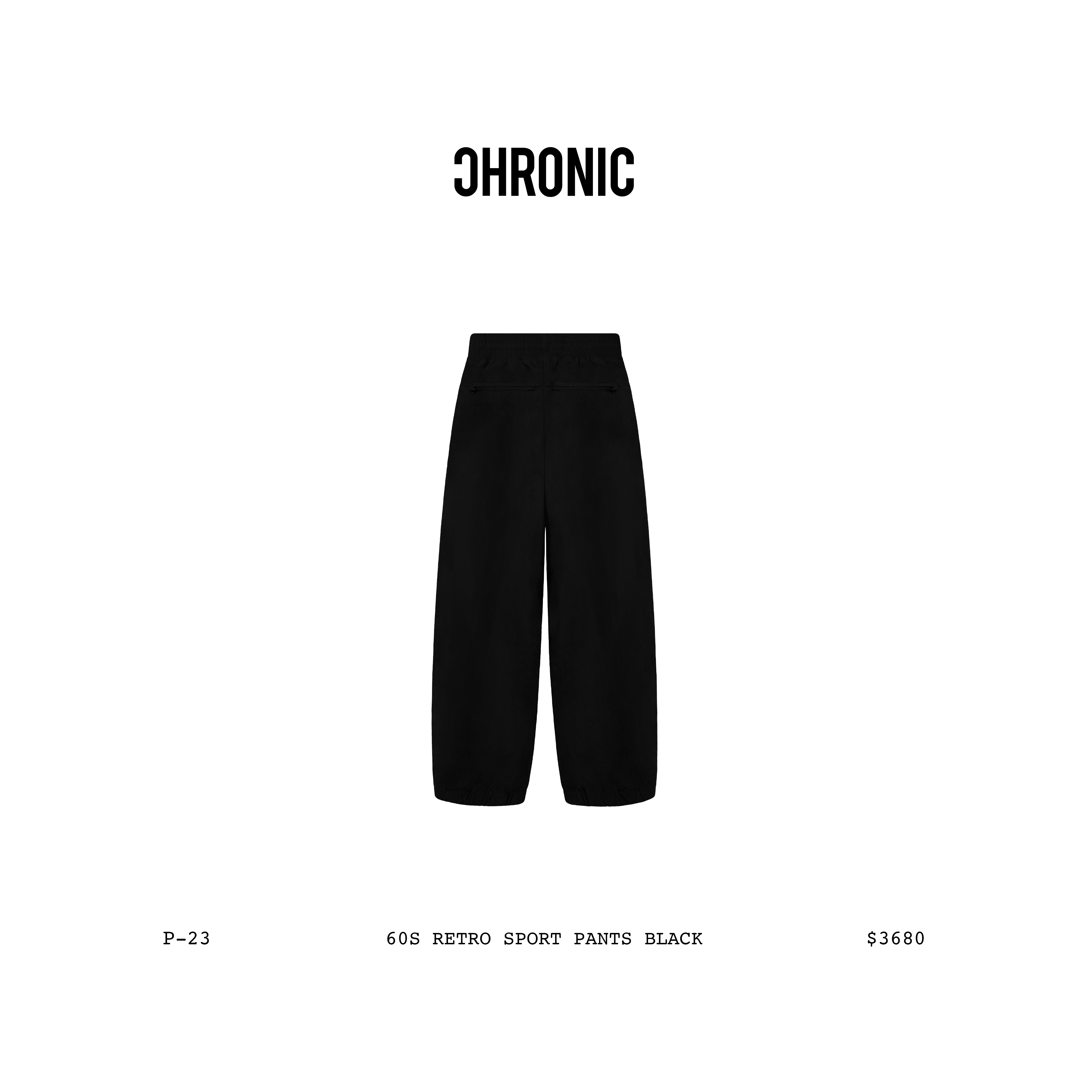 60S RETRO SPORT PANTS BLACK / P-23