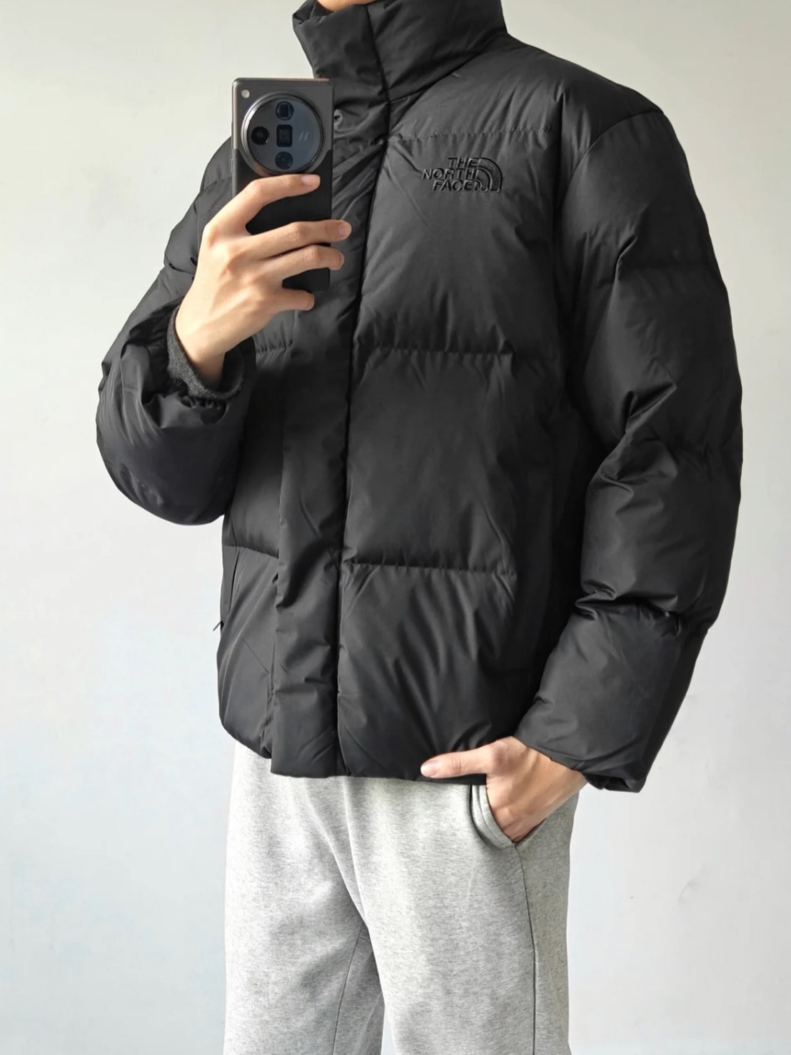 THE NORTH FACE MARION 北臉 全黑刺繡 鋪棉外套