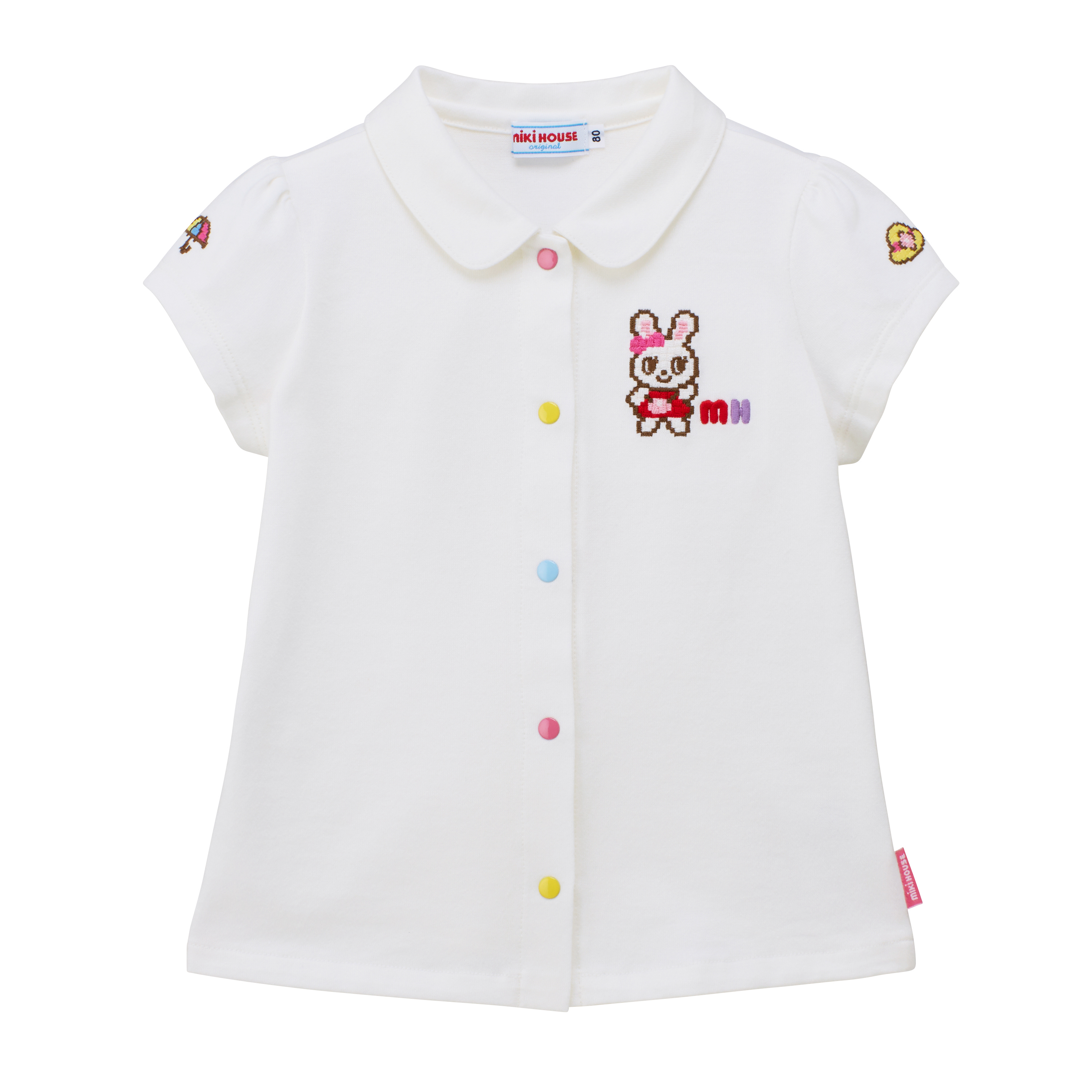 MH 小兔彩色扭扣襯衫