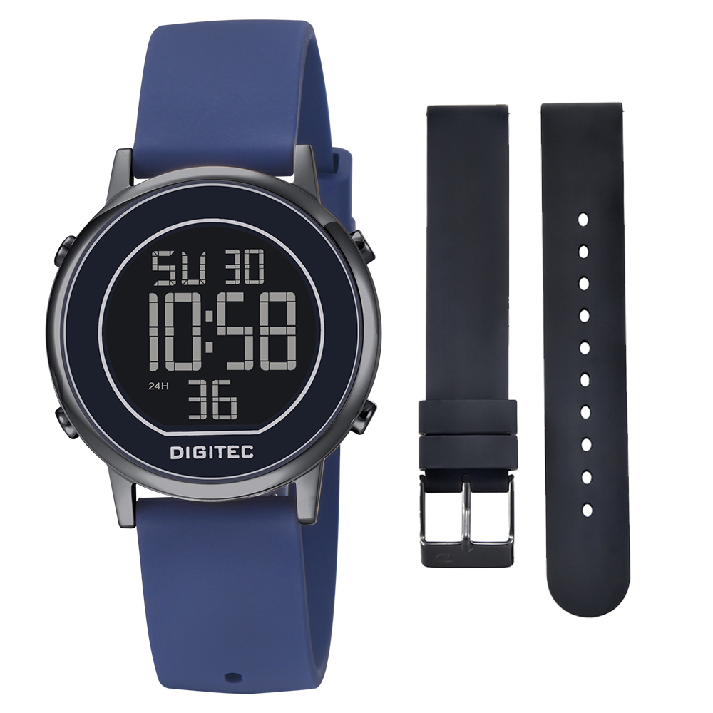 【DIGITEC 數碼科技 】 DGS-7126T 休閒運動繽紛 電子 黑殼 手錶