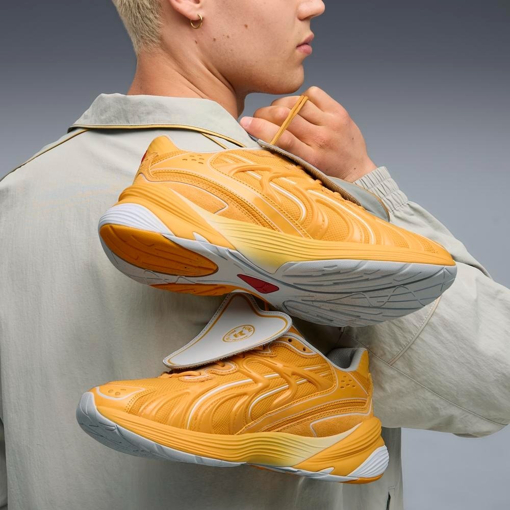 男女鞋 PUMA x SONIC THE HEDGEHOG INVERSE 黃色 音速小子 聯名 厚底 休閒 運動鞋【404364-01】