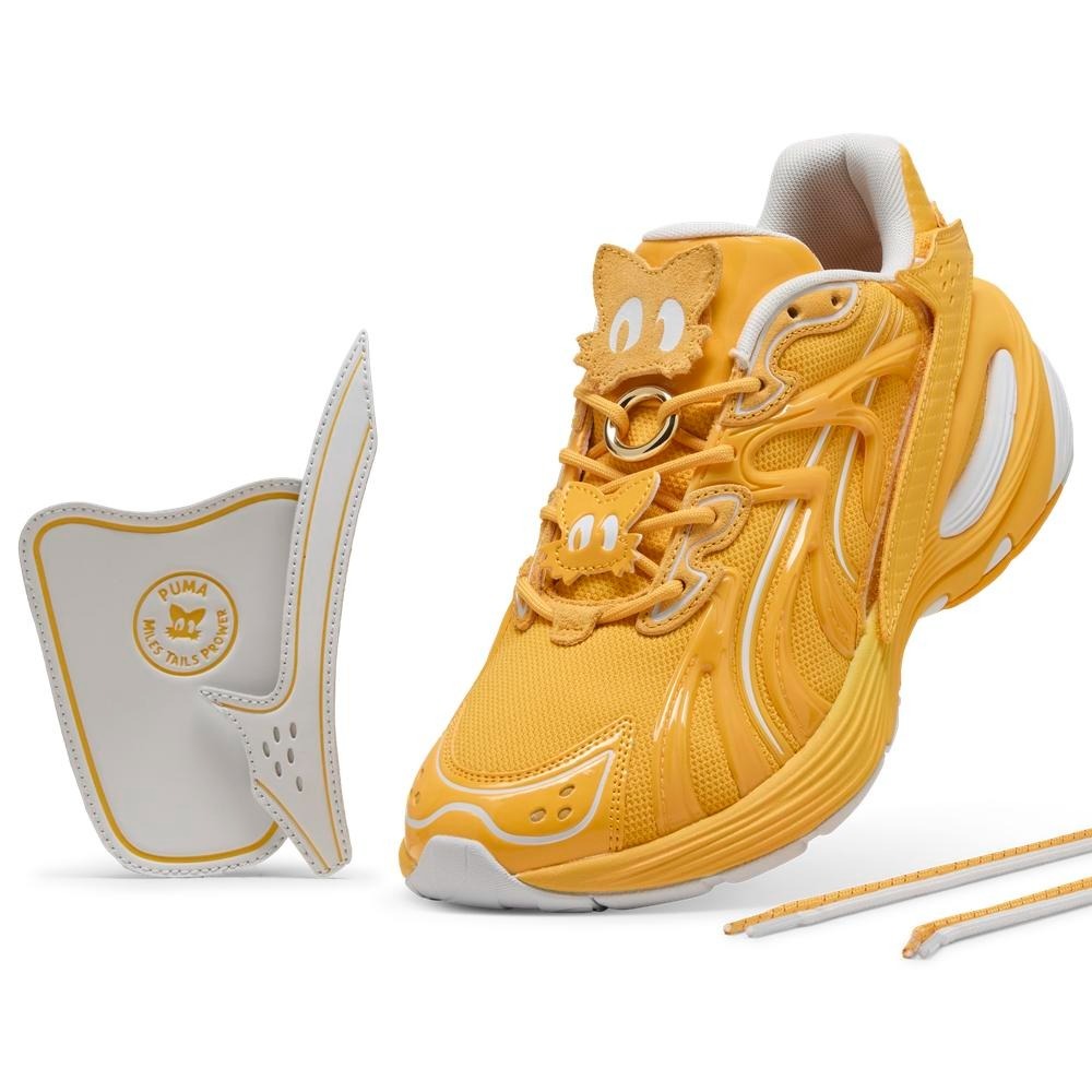 男女鞋 PUMA x SONIC THE HEDGEHOG INVERSE 黃色 音速小子 聯名 厚底 休閒 運動鞋【404364-01】