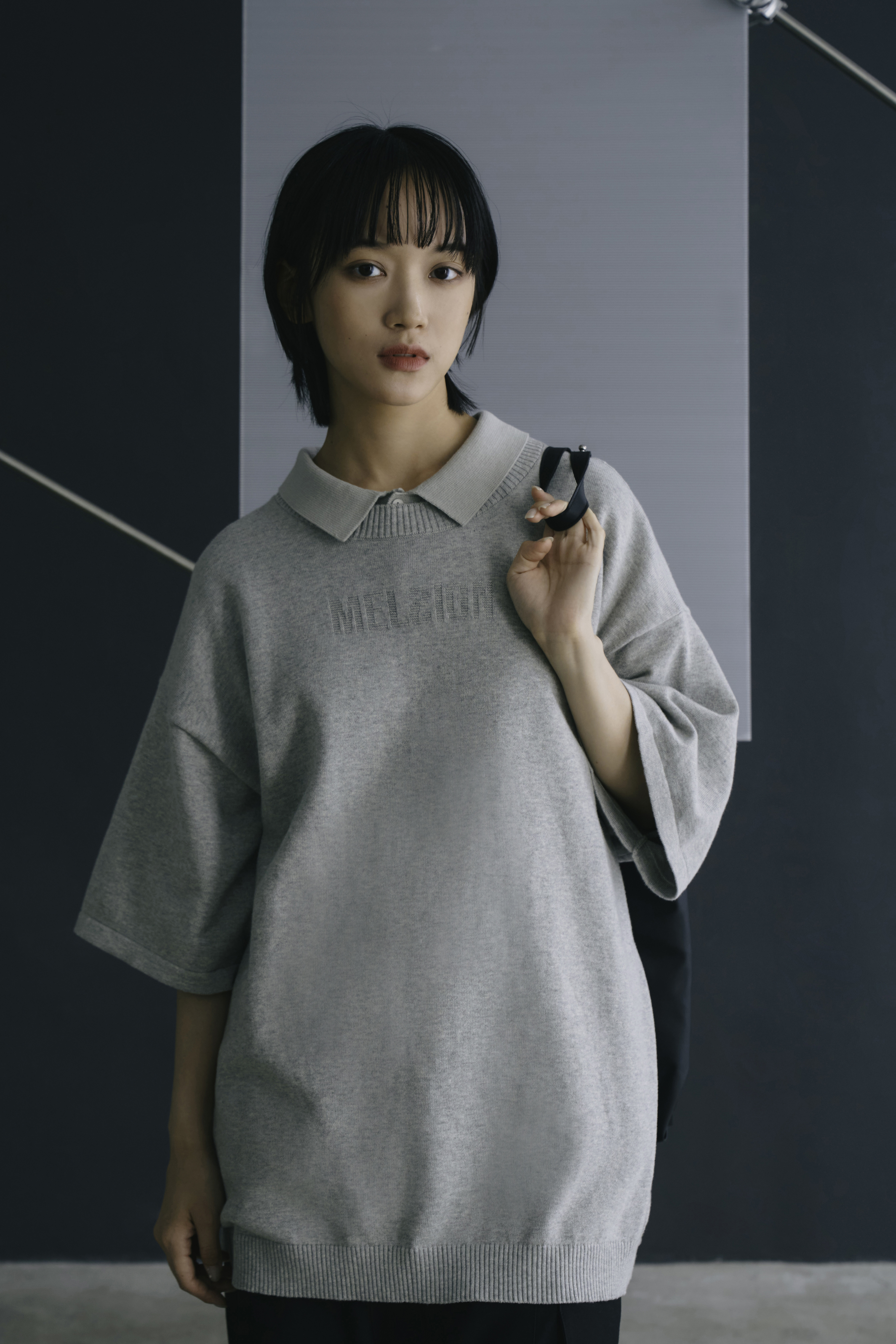 MELSIGN - Summer Knit Logo Tee - Cloudy