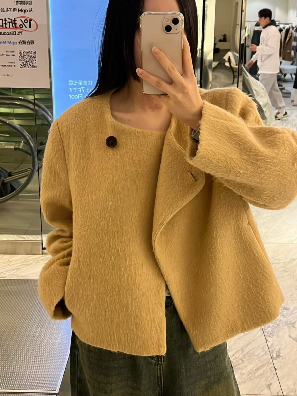 CY5304 單扣羊毛手工外套 *特價* (優惠碼同充值購物金不適用)