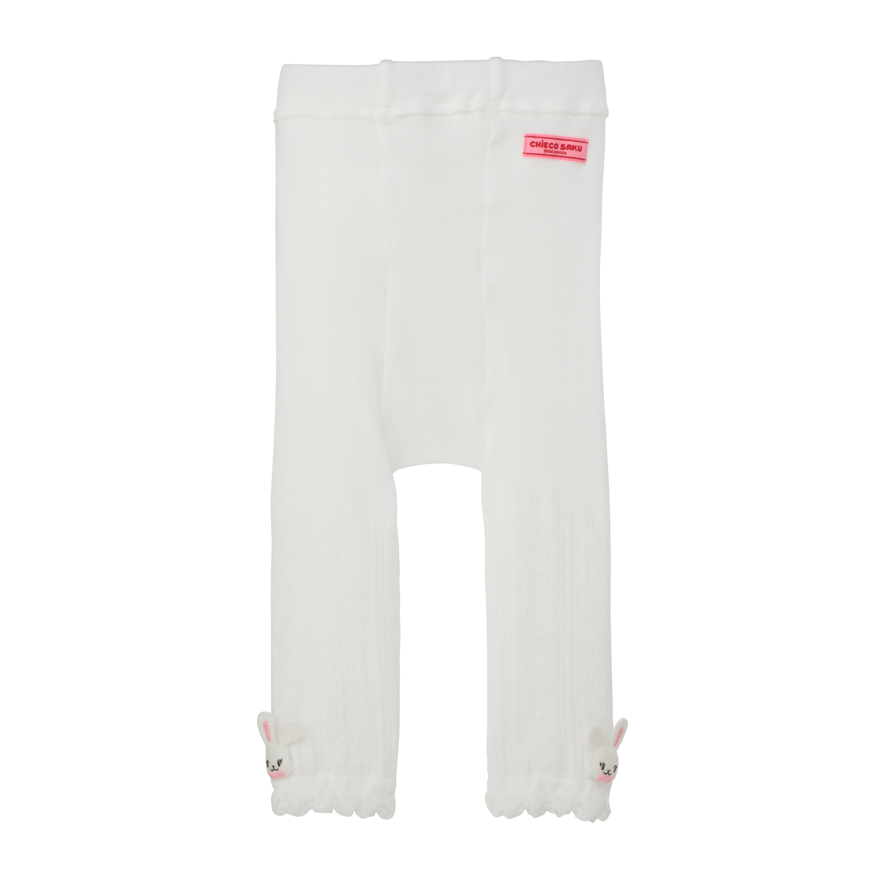 CS 小兔花邊緊身褲(白)